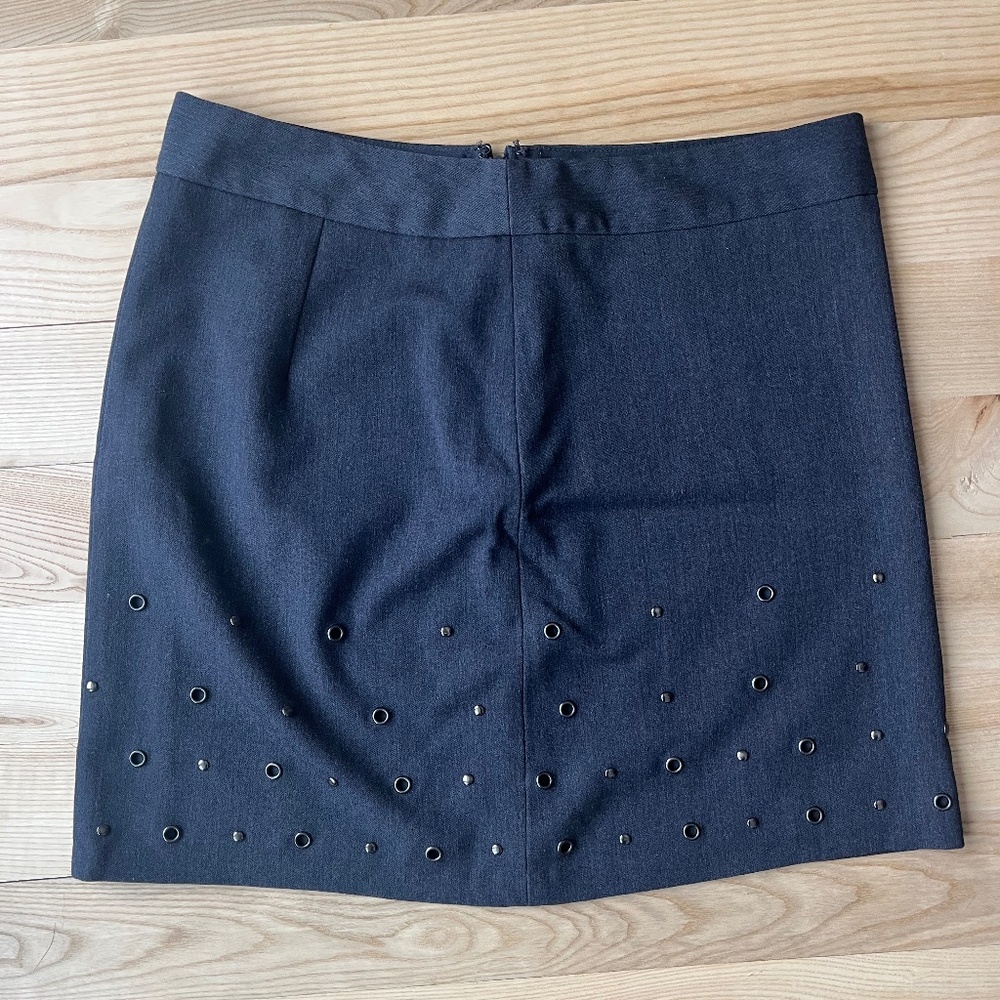 The Limited Black Skirt with Eyelet Details